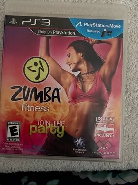 Zumba Fitness PS3 Video Game - Pink & Yellow Cover